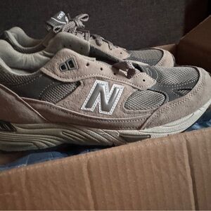 New Balance Tan and Gray Athletic Shoes